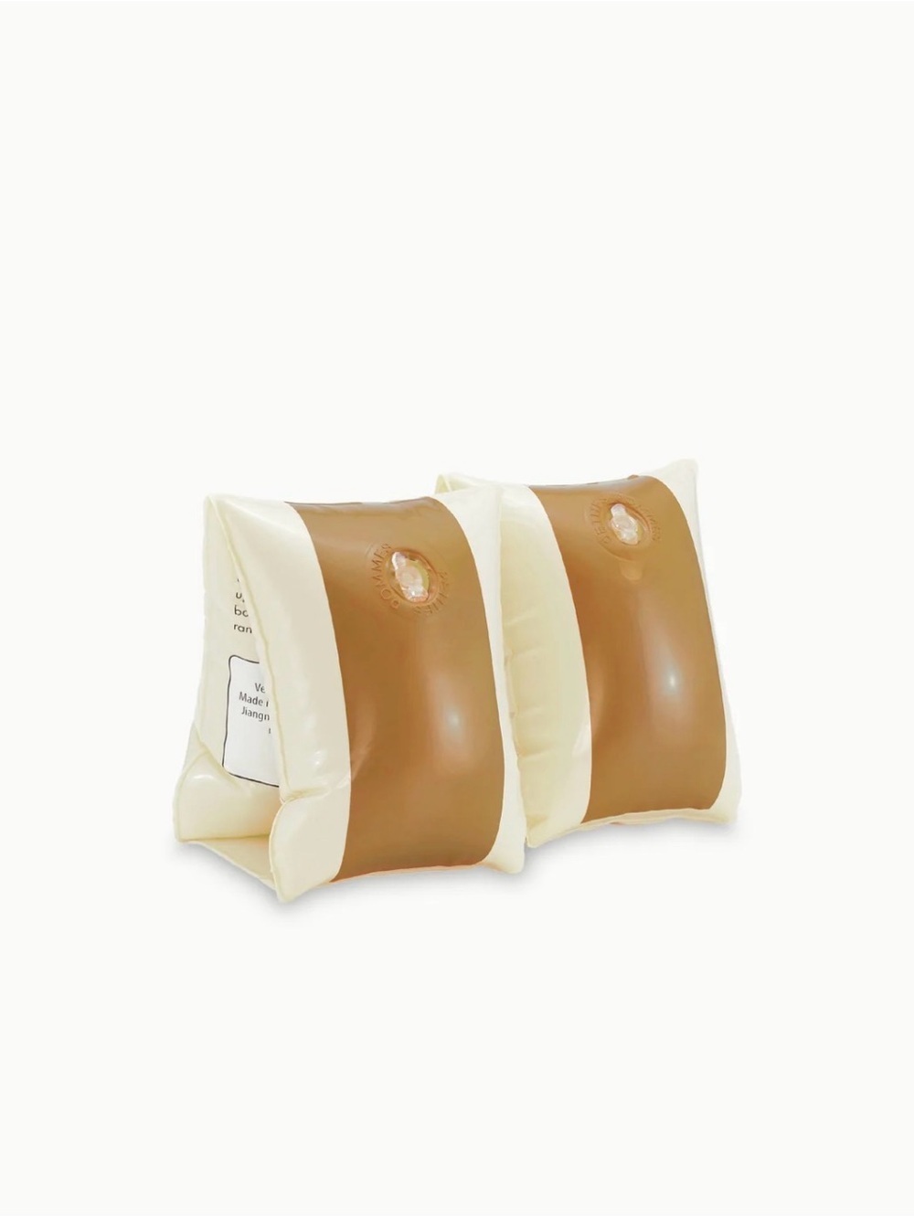 Kids Inflatable Arm Bands - Cream & Brown